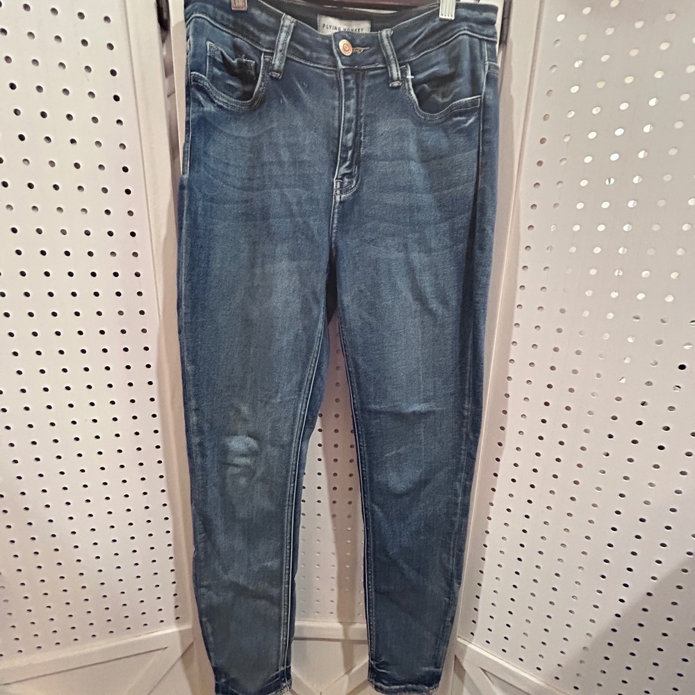 Flying Monkey Skinny Jeans Mid Rise Blue Denim Size 27 Style F4468